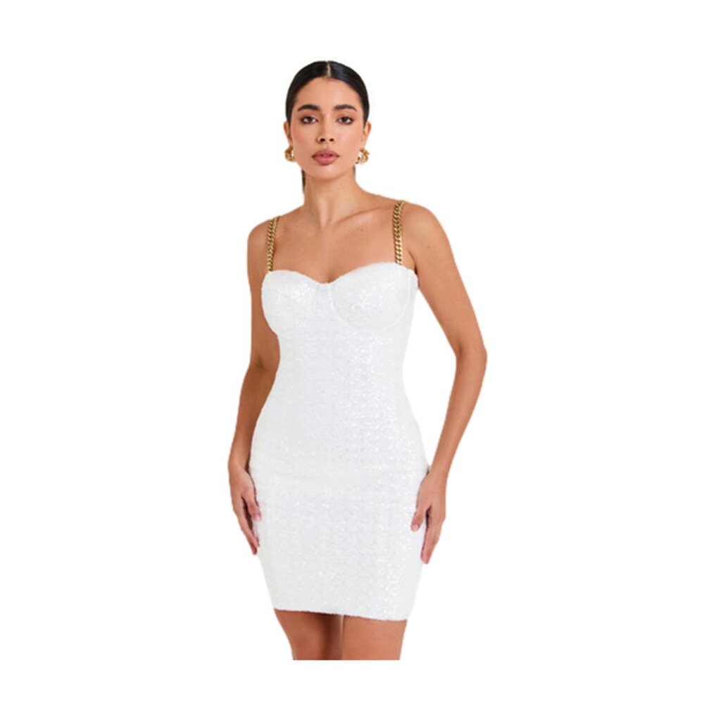 Lara White Dress by Nadine Merabi